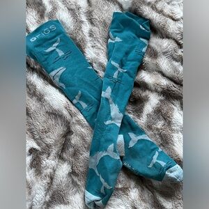 Figs Compression Socks: Marine Whales Fion Recycled Material: Medium